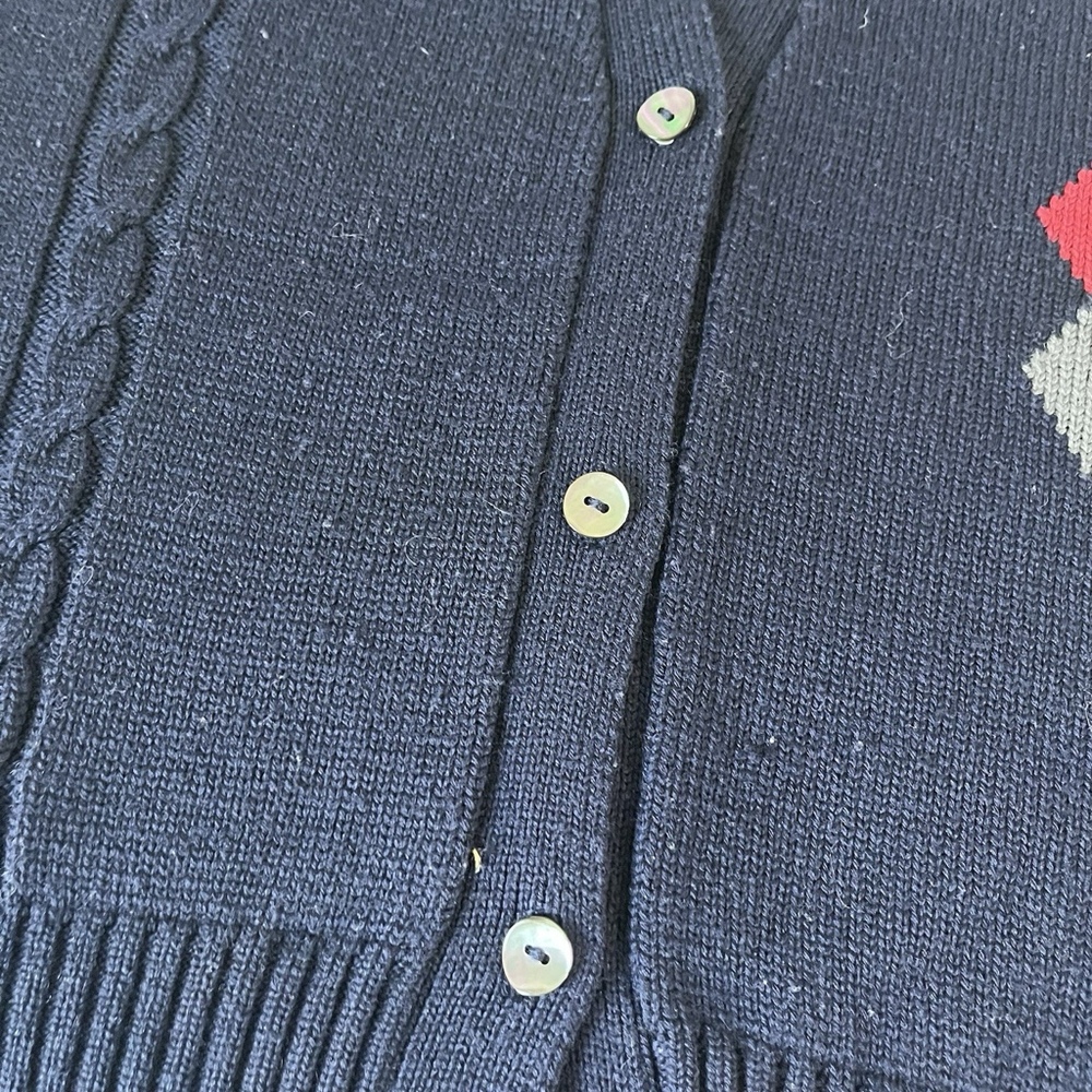 Vintage Foxcroft Virgin Wool Blue Preppy Medium Men’s Sleeveless Vest Academic - Picture 4 of 11